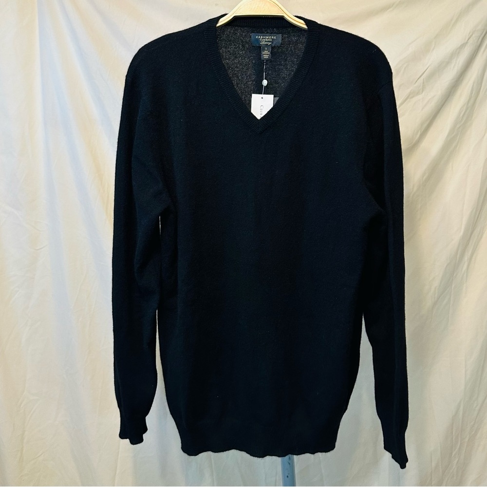 NWT | CASHMERE CLUB ROOM LUXURY | V-NECK | LONG SLEEVE | LARGE